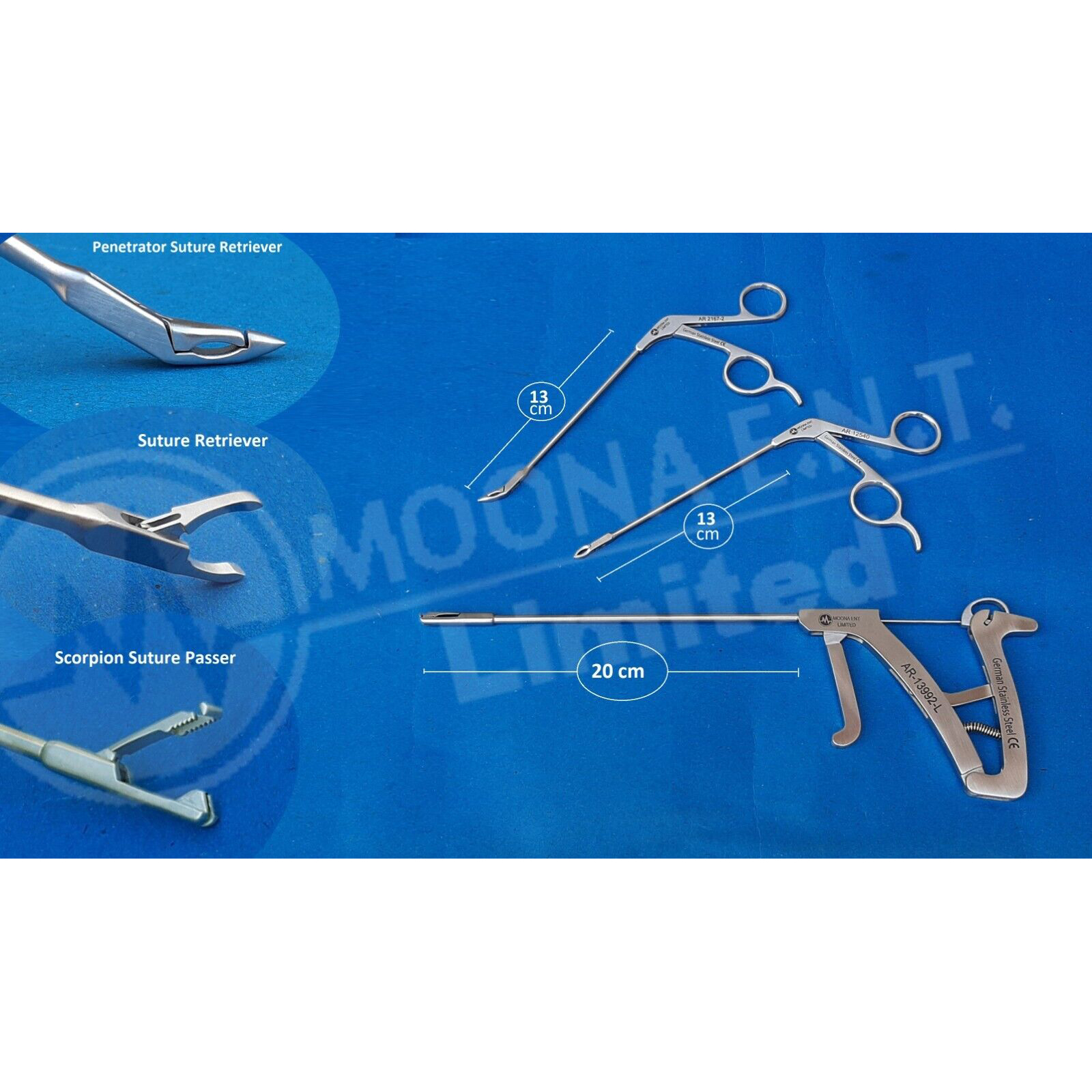 Arthroscopic Instruments Scorpion Suture Passer & Penetrator + Suture ...