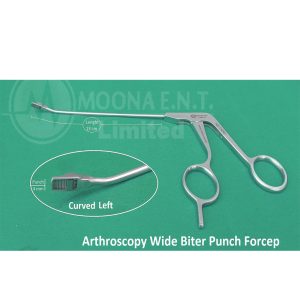 Arthroscopic 4mm punch forceps left curved head
