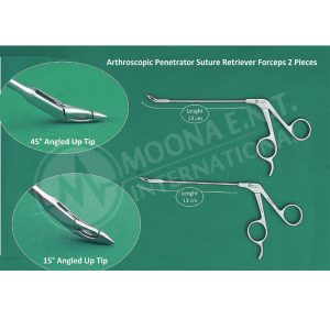 Arthroscopic Forceps Penetrator Suture Retriever 2 Pieces