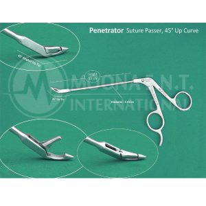 Arthroscopic Penetrator Suture Retriever Forceps 45° Up Tip