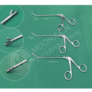 Arthroscopy Hook Scissor Forceps, 13cm, Downward Opening Jaw, 45° Up Angle Shaft