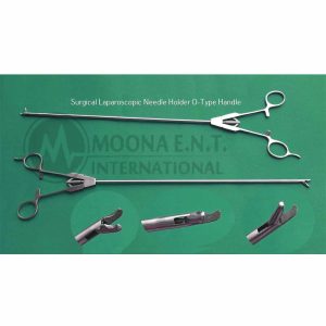 Surgical Laparoscopic Needle Holder O-Type Handle Lenght 33cm Reusable Endoscopy