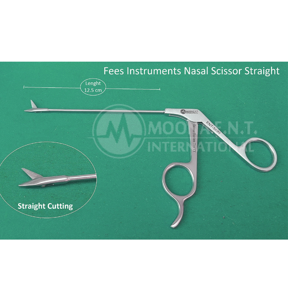 Ent Nasal Scissor Forceps Lenght 13cm & ø3.4 mm Straight Cutting Fees Surgery
