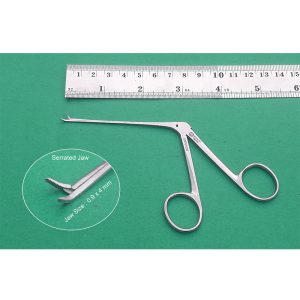 Nano Alligator EAR Forcep Curved Left Jaw 0.9 x 4 mm ENT Forceps
