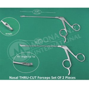 ENT Weil Blakesley Thru-Cutting Forceps 2 Pieces Set