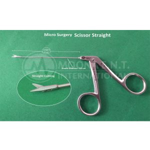 Surgical Nano Scissor Straight, Working Lenght 7 cm, Sheath Diameter 0.9 mm