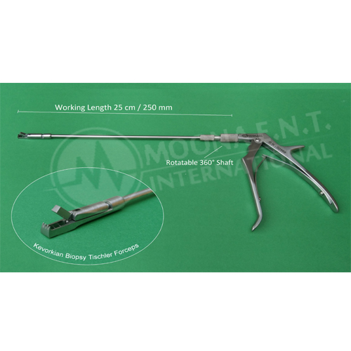 Kevorkian Biopsy Tischler Forceps - 25 cm Length, 360° Rotatable
