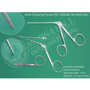 Nano Alligators ENT Forceps Lenght 7cm & Jaw 0.5 x 4 mm