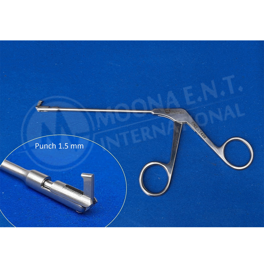 Pediatric back biter punch forceps straight moona ent international