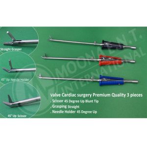 Valve Cardiac surgery Premium Quality 3 pcs Surgical Instruments Set By MEI