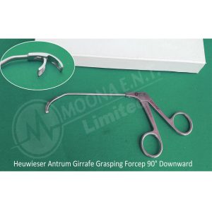 ENT Antrum Heuweiser Grasping Forcep, Downward Opening Jaw 90° to 120°