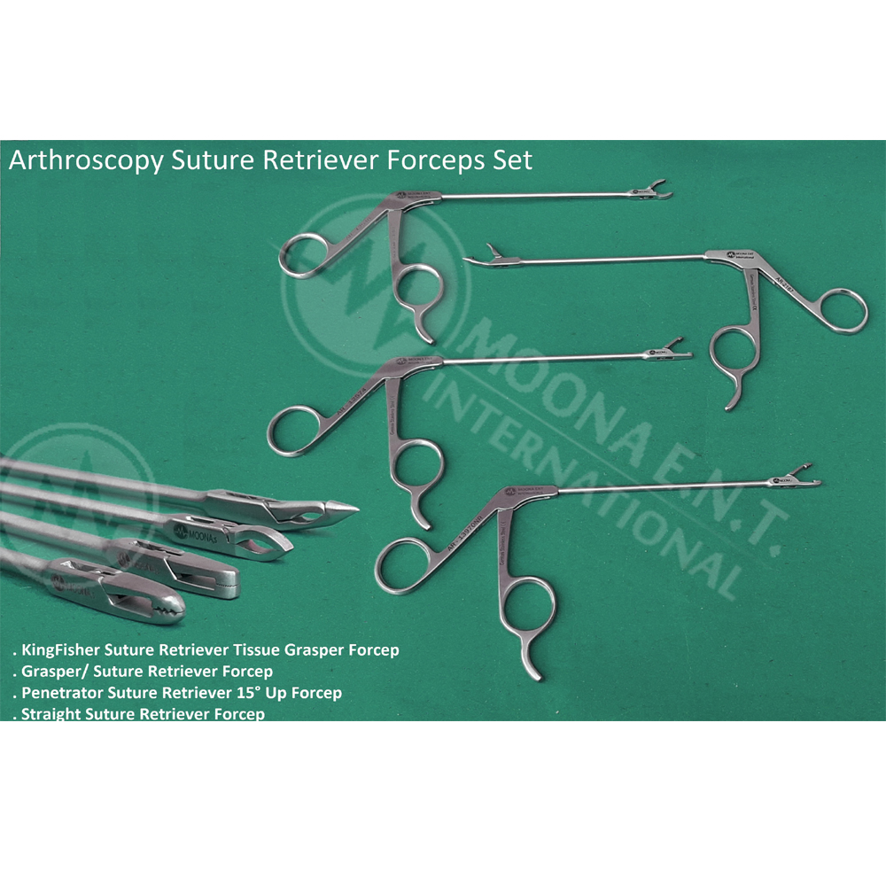 All Types Suture Retriever Forceps Set Of 4 Pieces