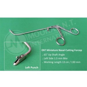 ENT Miniature Frontal Sinus Nasal Forcep,Left Side Punch Tip