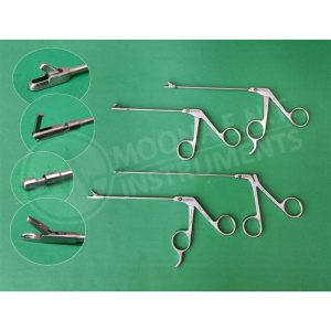 MOONA ENT Surgical Instrument Set 4 Pcs, Weil Blakesley, Mushroom, Backbiter, Thru Cut Forceps