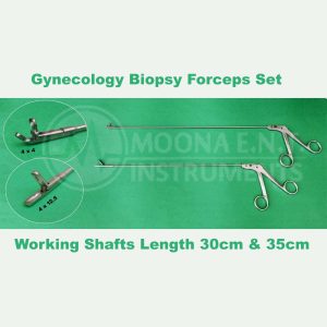 Gynecology Biopsy Forceps Set 2 Pcs Stainless Steel Manual Surgical Instrument