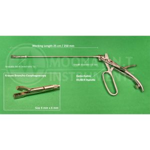 Krause Broncho-Esophagoscopy Instrument With Detachable Huber Handle ENT & Gynecology Use