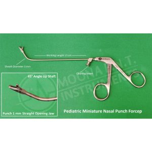 ENT Pediatric Miniature Nasal Forcep Straight Tip & 65° Up Angle Shaft, Fees Surgery Instruments