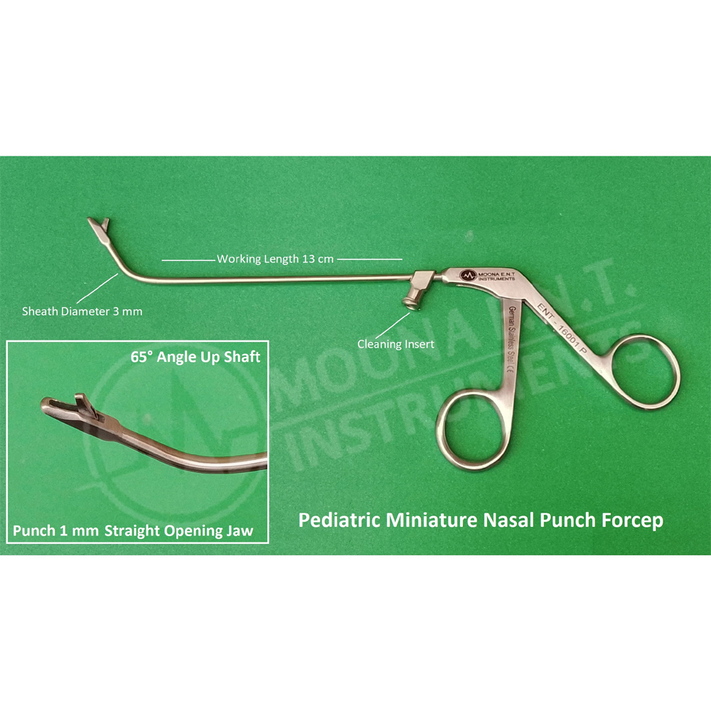 ENT Pediatric Miniature Nasal Forcep Straight Tip & 65° Up Angle Shaft, Fees Surgery Instruments